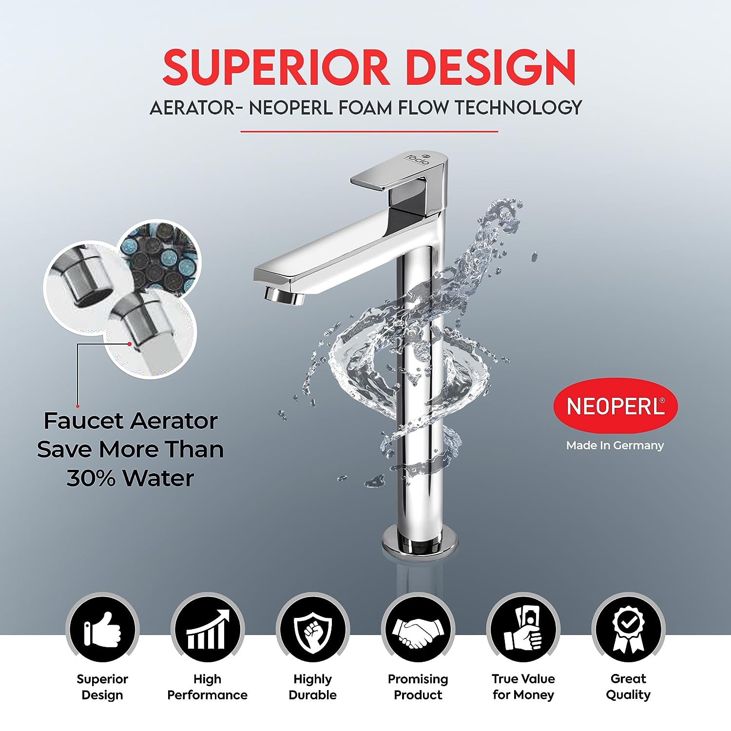 Virgin Brass Tall Wash Basin Tap