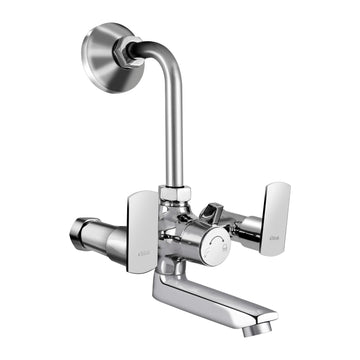 ROCIO Wall Mixer Faucet with Pair of V caps and L Bend Pipe with Pair of Legs Brass, Hot & Cold Water Feature Mixer Faucet (Wall Mount Installation Type)