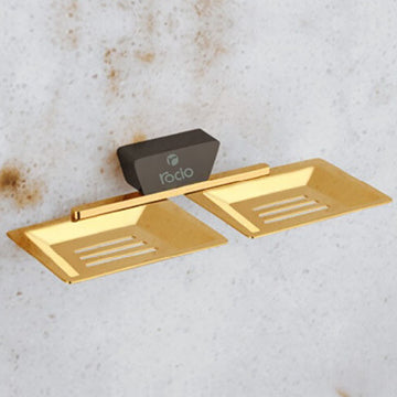 Rocio Dazzle Brass Double Soap Dish for bathroom accessories