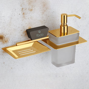 Rocio Dazzle Soap Dish with Liquid Soap Dispenser for bathroom