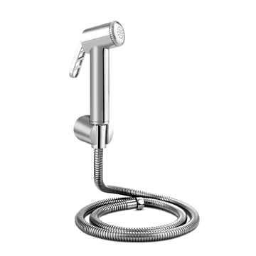 Health Faucet shataff tap (Jet Spray for Toilet) Chrome Finish Complete Set with Hook and SS 304 1 MTR. CP Flexible Tube