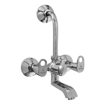 RIO Brass Chrome Plated Wall Mixer Telephonic with L Bend For Bathroom And Kitchen