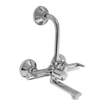 SONET Brass Chrome Plated Wall Mixer Telephonic with Crutch For Bathroom And Kitchen