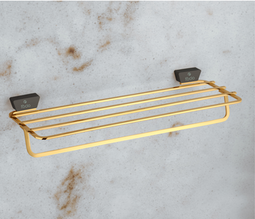 Rocio Brass 24" Towel Rack PVD GOLD Finish For Bathroom And Kitchen