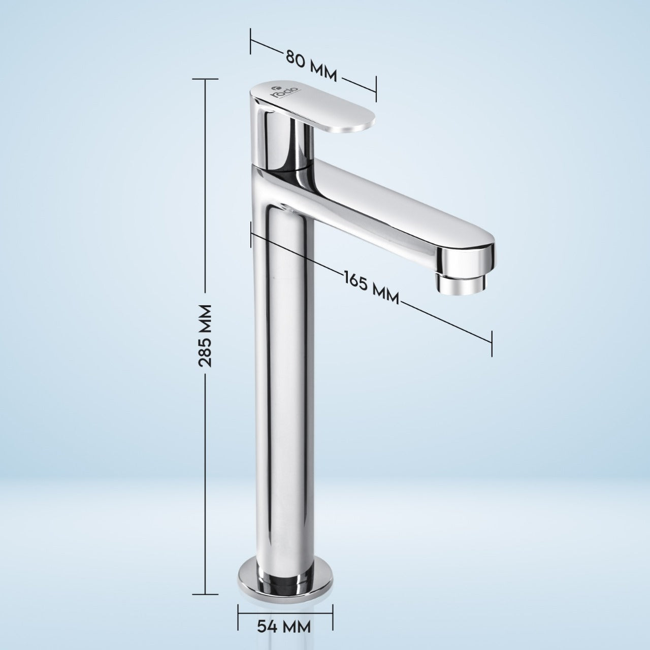 Long‑body Chrome Pillar Faucet Rocio
