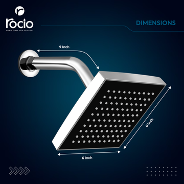 Rocio Cubix 6 x 6 inch overhead Shower for Bathroom