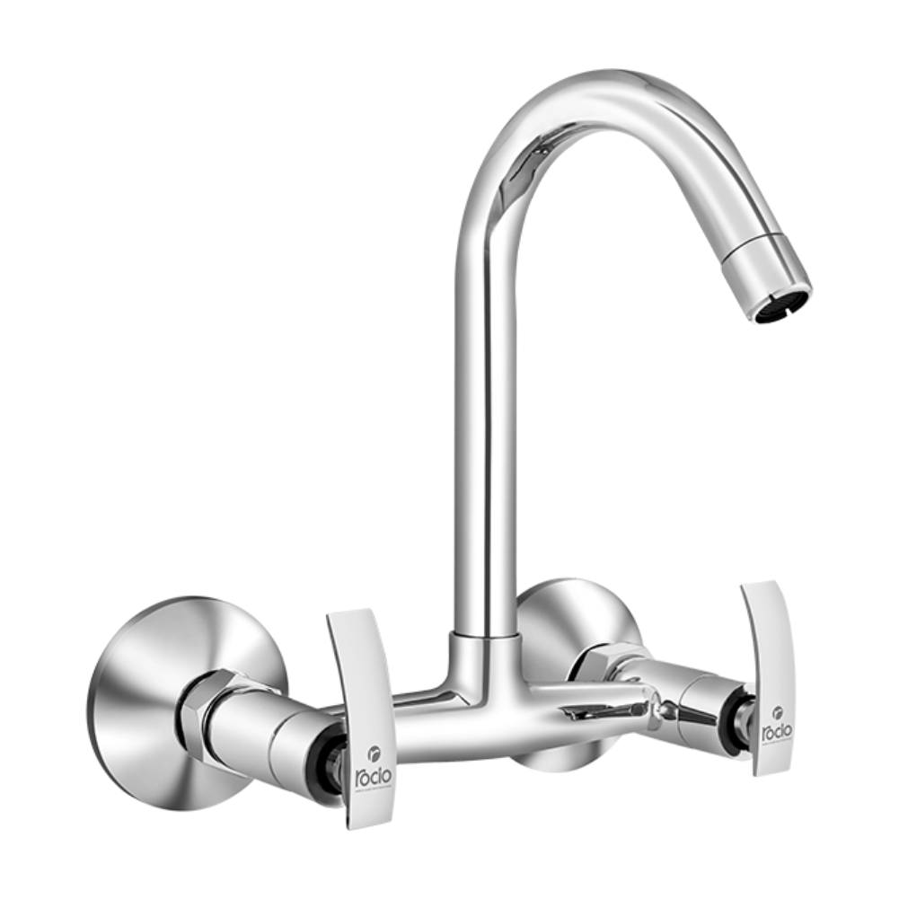 Rocio SOFT Chrome Plated Brass Sink Mixer Tap for Bathroom, Wash Basin Hot and Cold