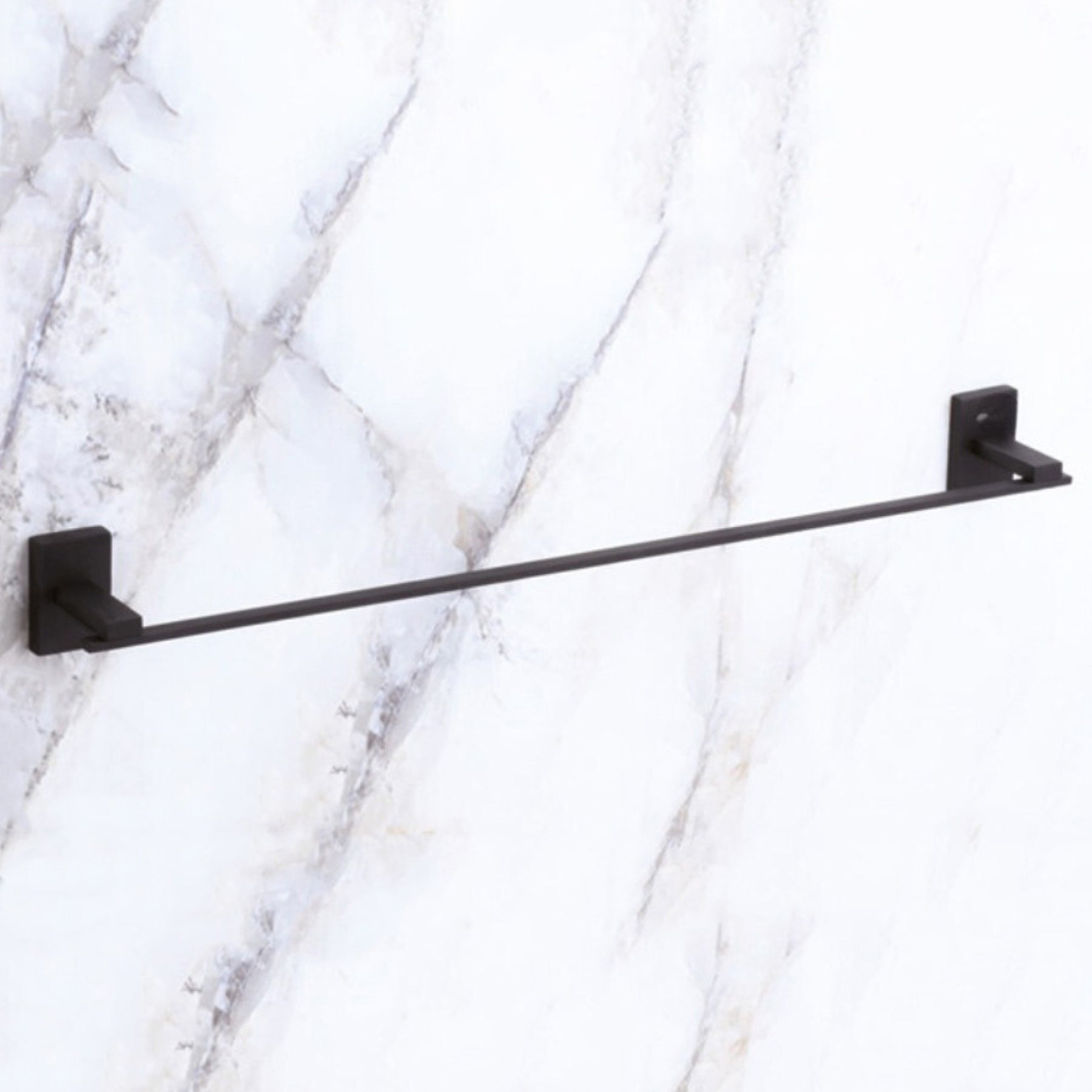 Rocio Black Matt Towel Rod (24 Inch) For Bathrooms And Kitchen