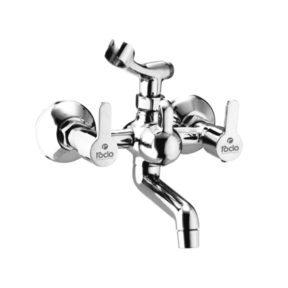 Rocio FIGO Full Brass Chrome Plated Wall Mixer Telephonic with Crutch