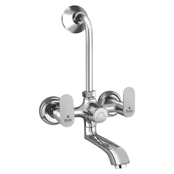 Rocio CITY Wall Mixer Telephonic with L-Bend Brass Chrome Finish