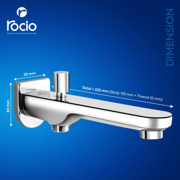 Rocio CITY High Flow Bath Tub Taps with NEOPERL Made in Germany Tip Ton and NEOPERL Aerator