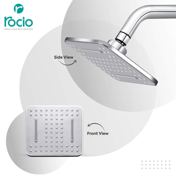Rocio Overhead Shower with Arm for Bathroom, Color Chrome, Size 6