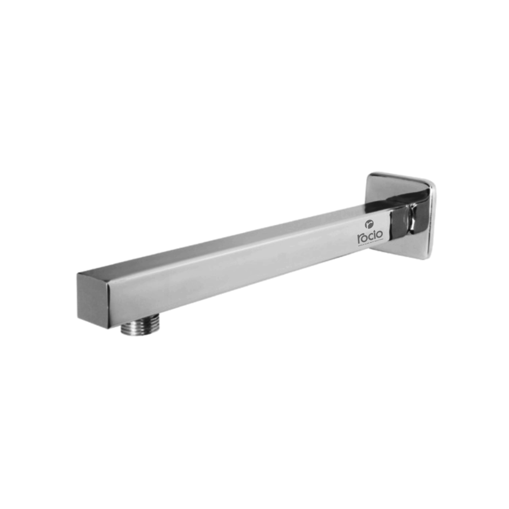 Rocio Full Brass Shower Arm Square 12 inch Chrome Finish