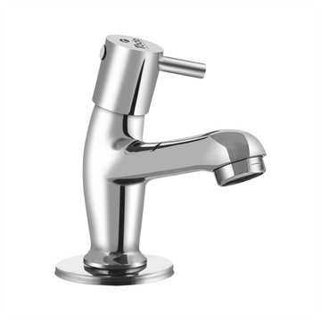 Rocio UNO Brass Chrome Plated Pillar Cock Tap For Bathroom Or Kitchen