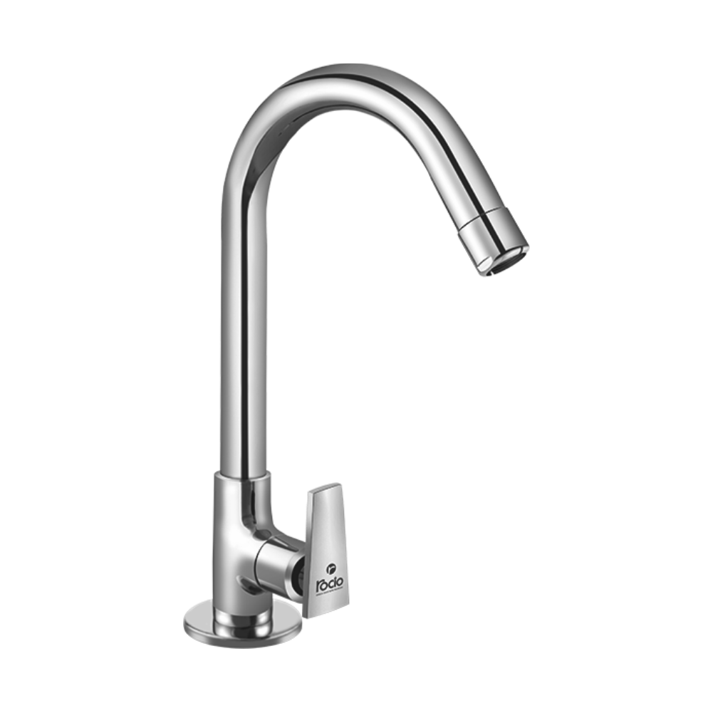 Rocio SOLO R Brass Chrome Plated Swan Neck Tap