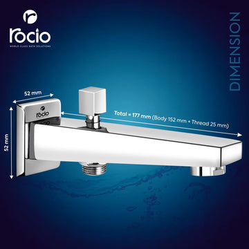 Rocio FUSION PRIME Brass Bath  High Flow spout with NEOPERL Made In Germany Tip Ton ,and NEOPERL Aerator for Diverter and bath Tub