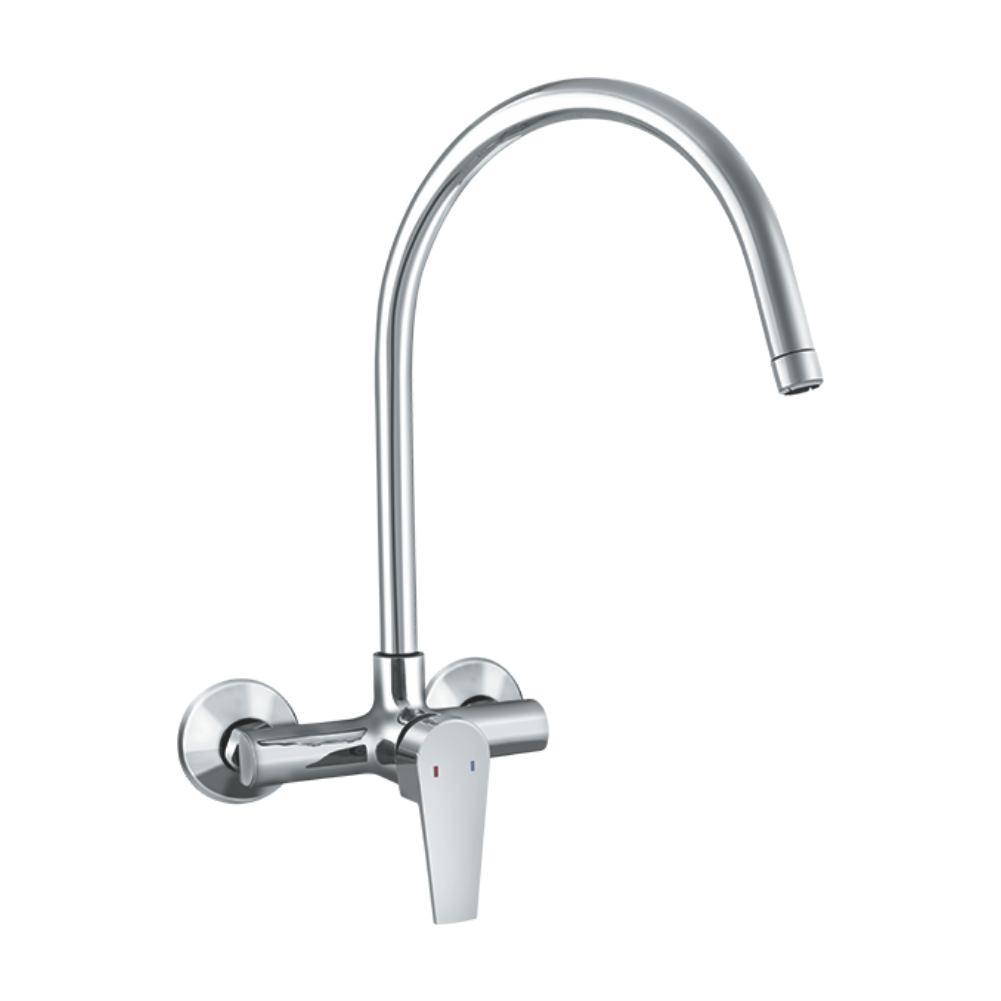 Rocio ALTIS Single Lever Kitchen  Sink Mixer Wall Mount with  wide J spout  Chrome Plated