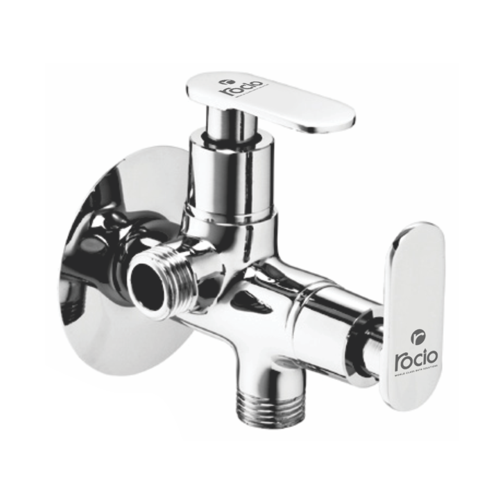 Rocio MAX R Brass Chrome Plated Two Way Angle Cock Tap