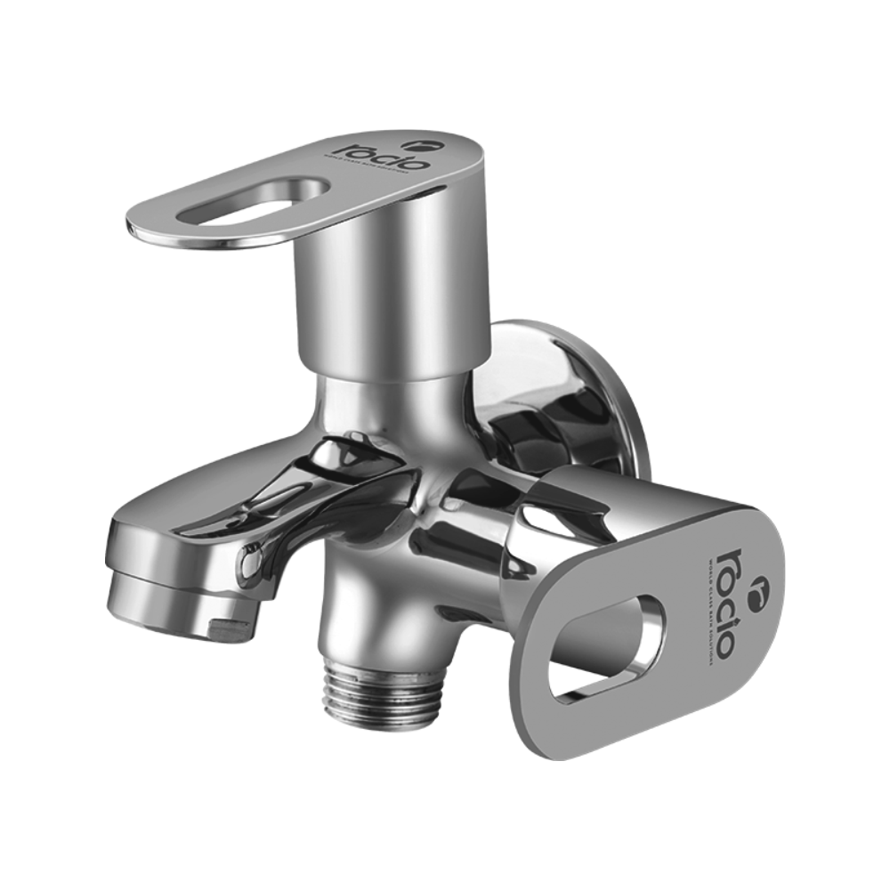 Rocio DZIRE Brass Chrome Plated Two Way Bib Cock Tap