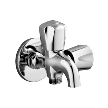 Rocio PREMIUM Two Way Bib Cock Tap Full Brass Chrome Plated