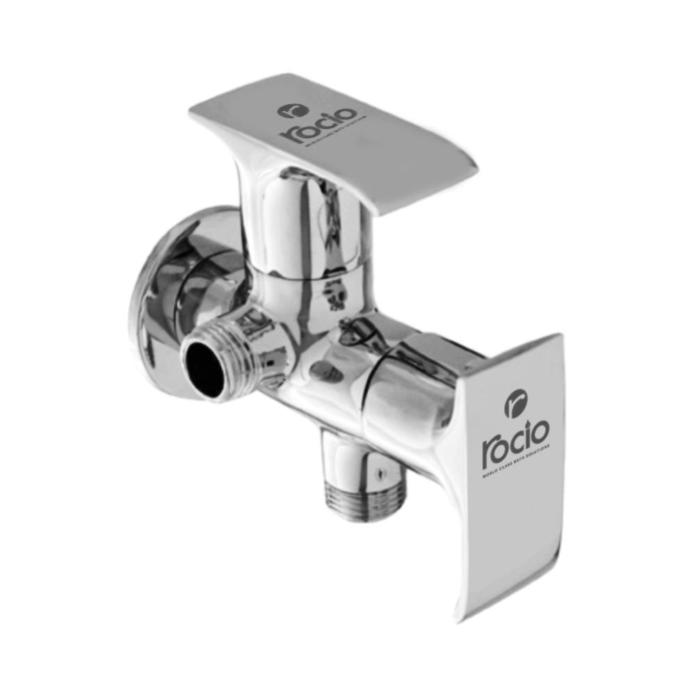 Rocio AMAZE Brass Chrome Plated Two Way Angle Cock Tap