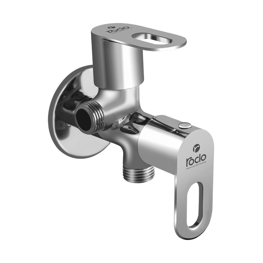 Rocio DZIRE Brass Chrome Plated Two Way Angle Cock Tap