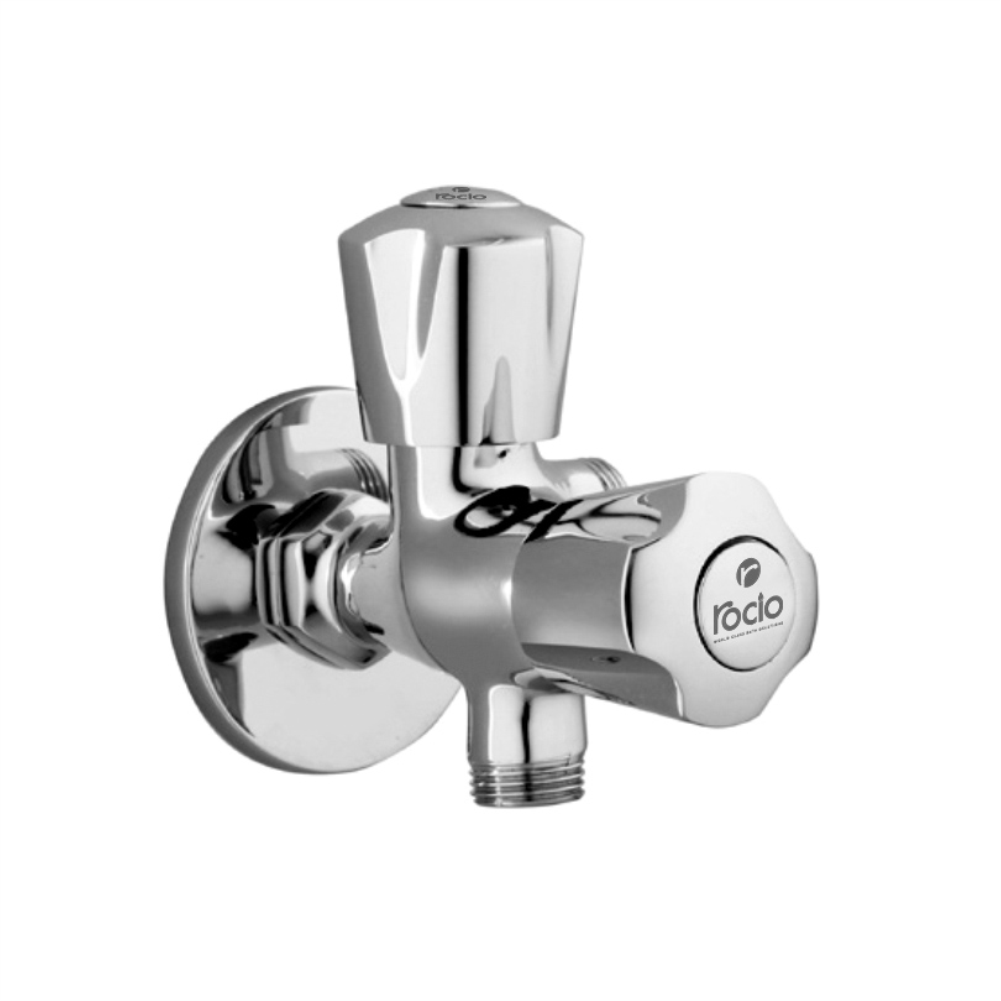 Rocio PREMIUM Two Way Angle Cock Tap Full Brass Chrome Plated