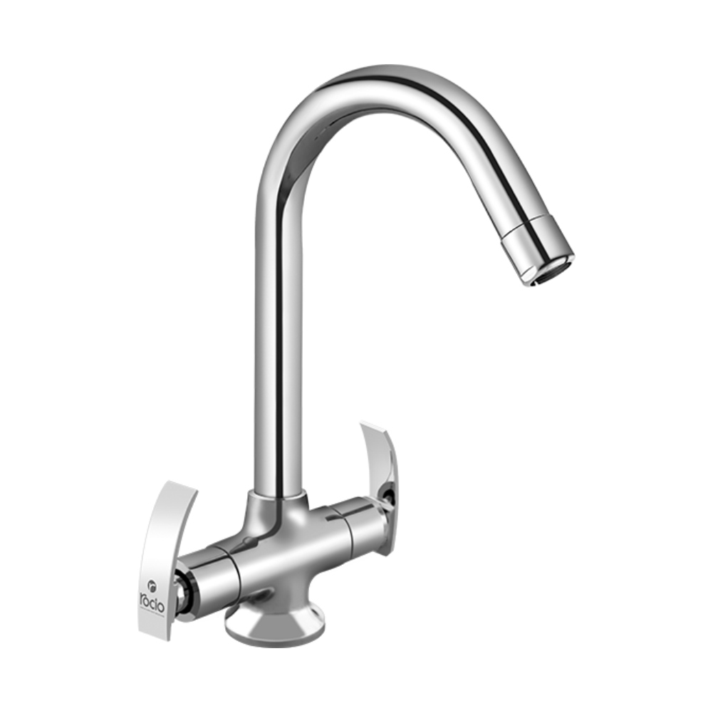 Rocio SOFT Chrome Plated Brass Centre Hole Mixer Tap for Bathroom, Wash Basin Hot and Cold