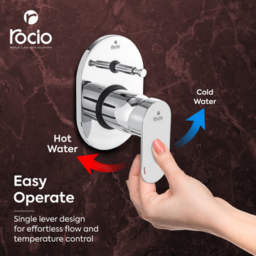 Rocio 4 WAY 45 mm (High Flow) Concealed Body of Single Lever Diverter complete set.