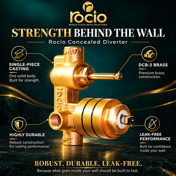 ROCIO 4-Way 45mm Diverter High Flow Diverter Concealed Body