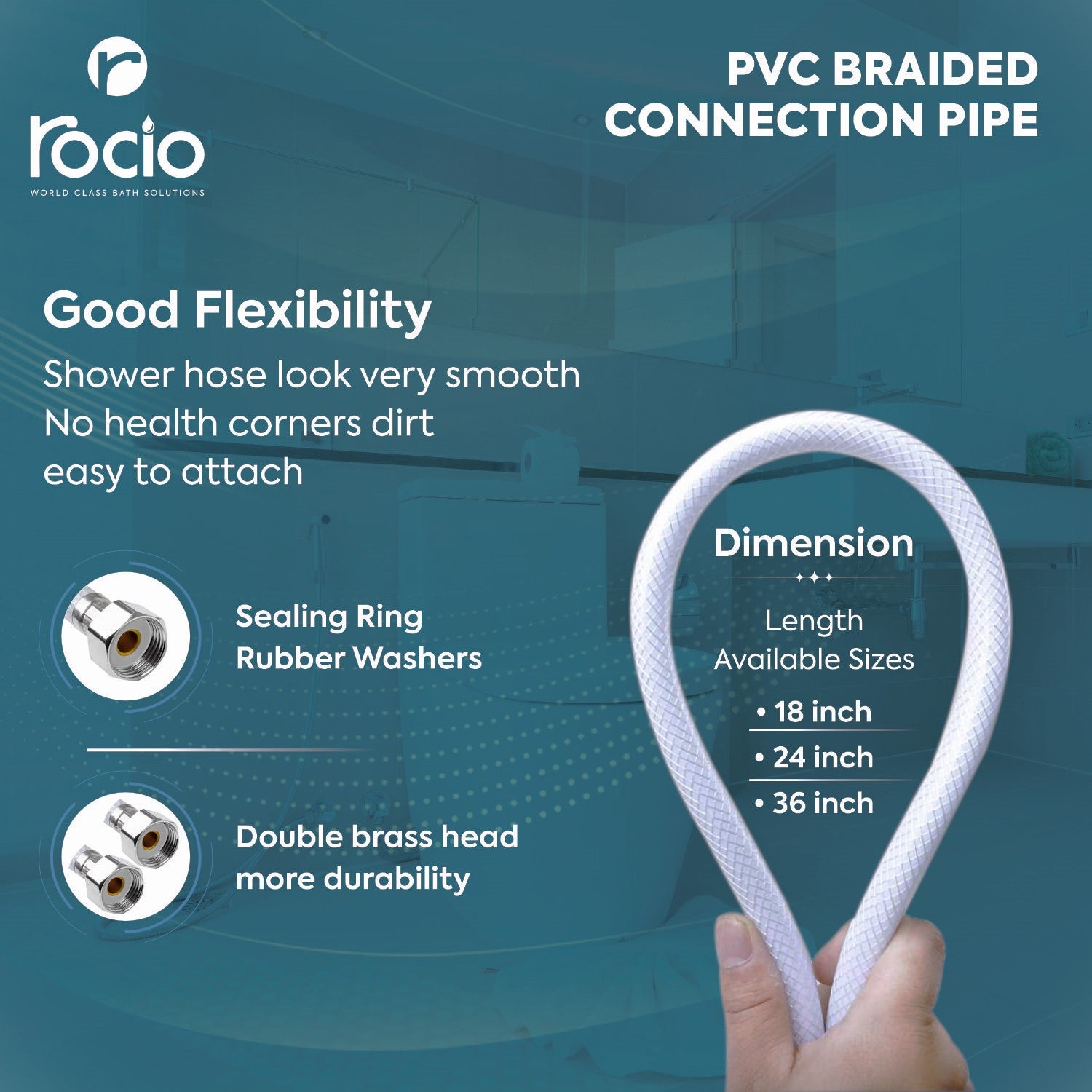 Rocio Connection Pipe 24 " For Washbasin