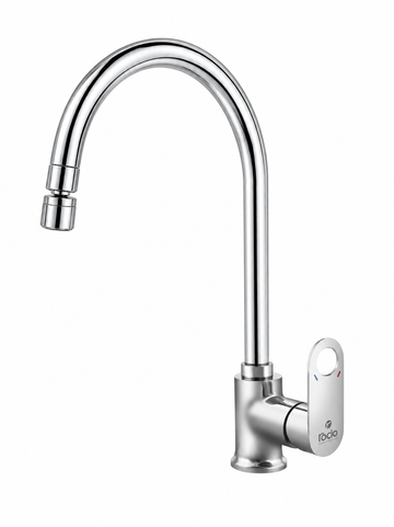 Rocio Brass Single lever sink mixer tap with 360 degree swivel spout and Dual flow rotating Neoperl Aerator