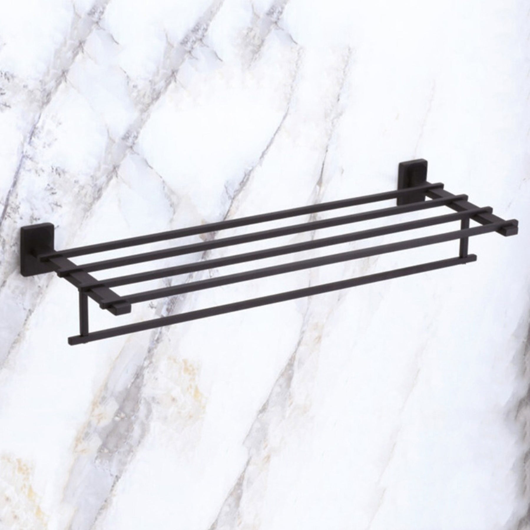 Black Matt Towel Rack (24 Inch) 