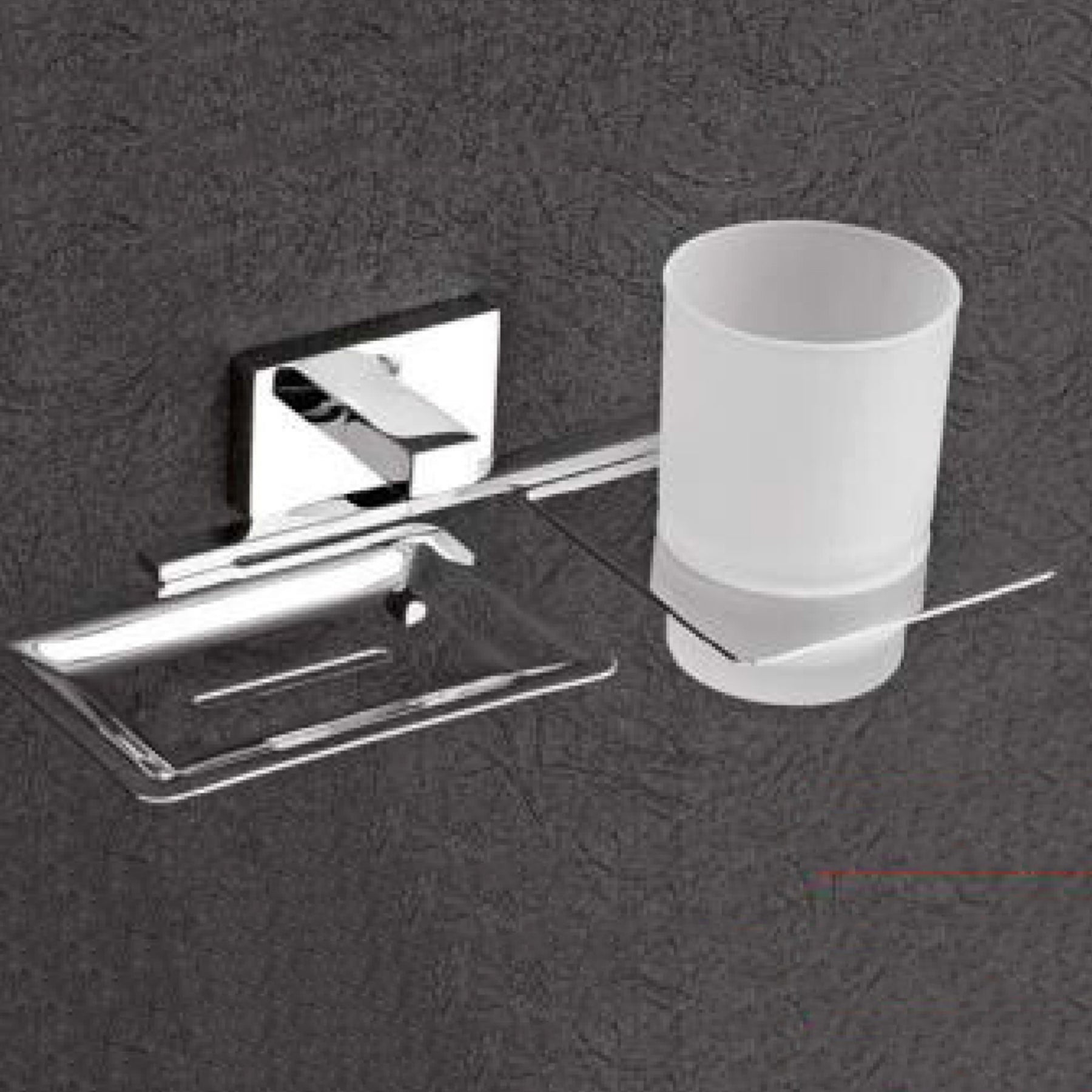 Rocio Classy Soap Dish with Tumbler Holder for bathroom and kitchen accessories.