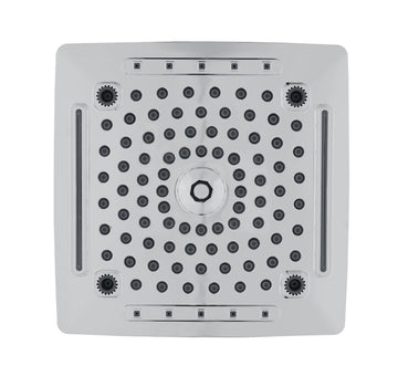 Rocio 10 x 10 inch  5-in 1 Function Multiflow Overhead Shower with SS 12-Inch Shower Arm and Flange.