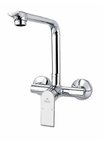 Rocio Brass Single lever Sink mixer with Brass L shape 360 degree casted spout