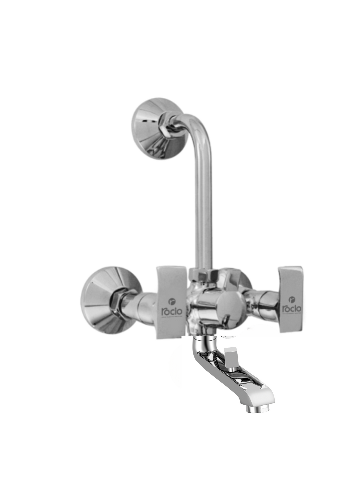 Rocio AMAZE Brass Chrome Wall Mixer 3 in 1 with L Bend