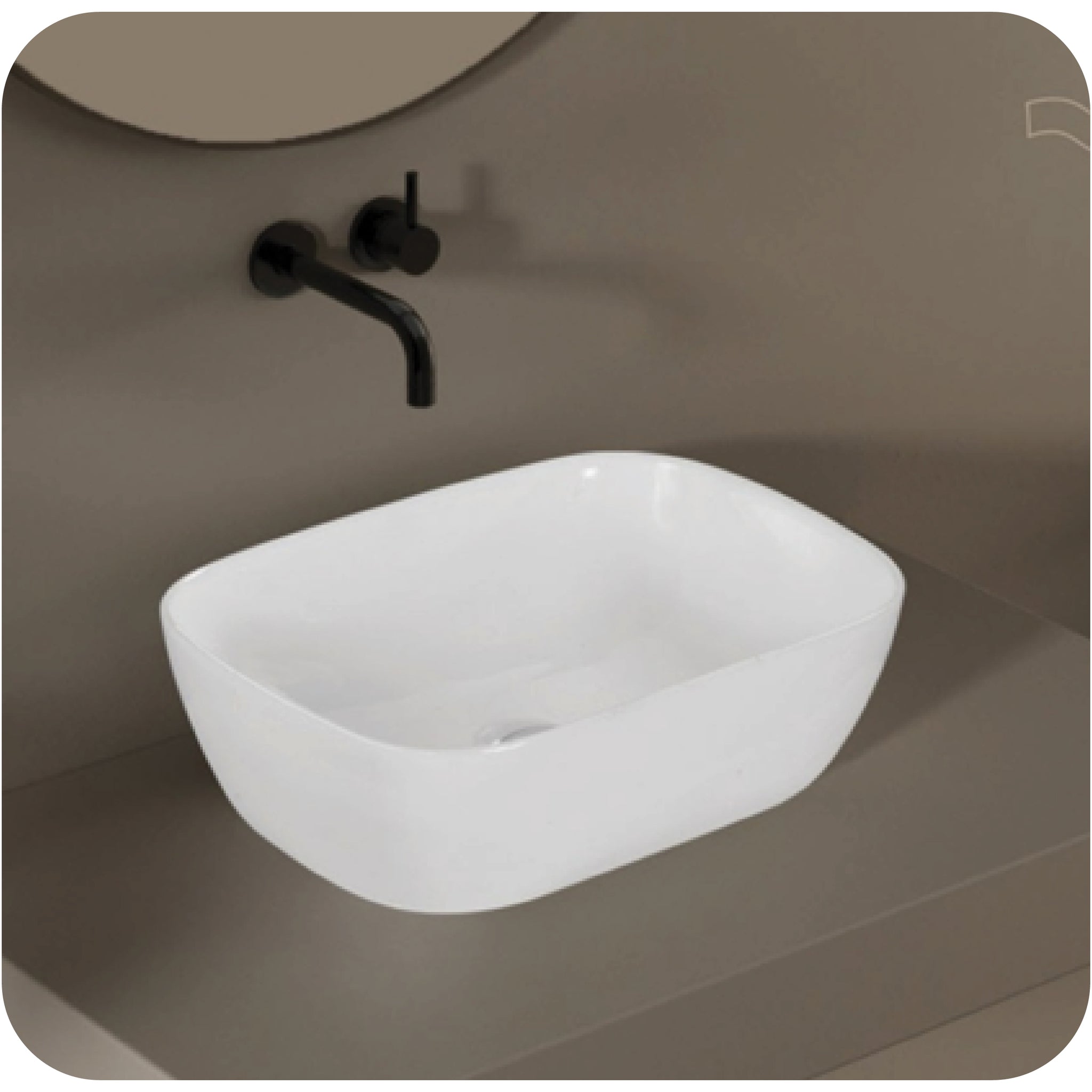 AURELIA Table Top Basin | Compact Oval