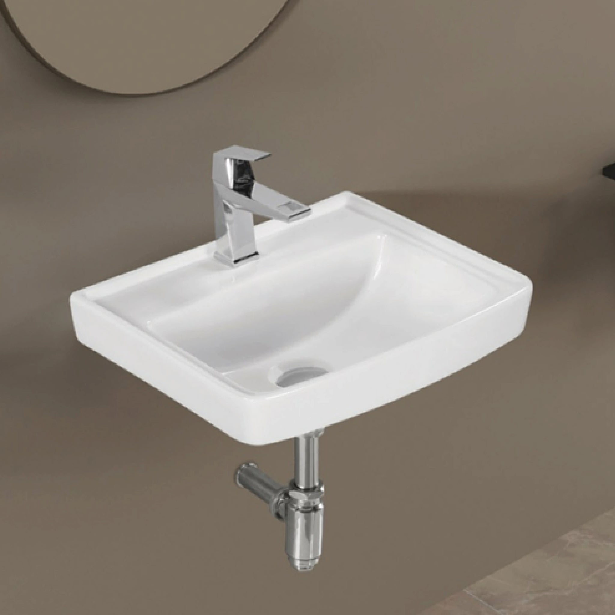 ROCIO MIST Wall Hung Basin | Corner Fit | Compact Design