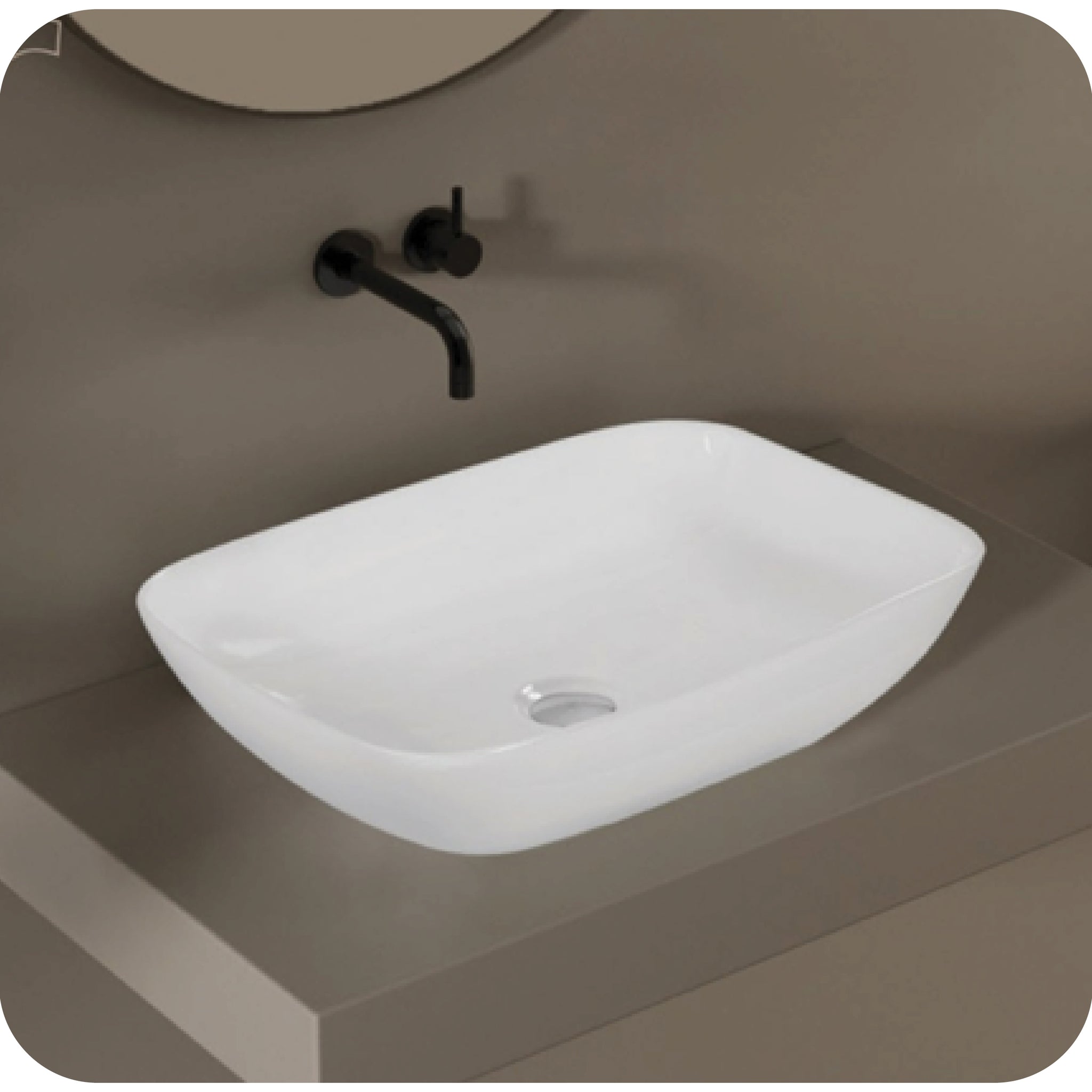 REN Table Top Basin | Rectangular & Sleek