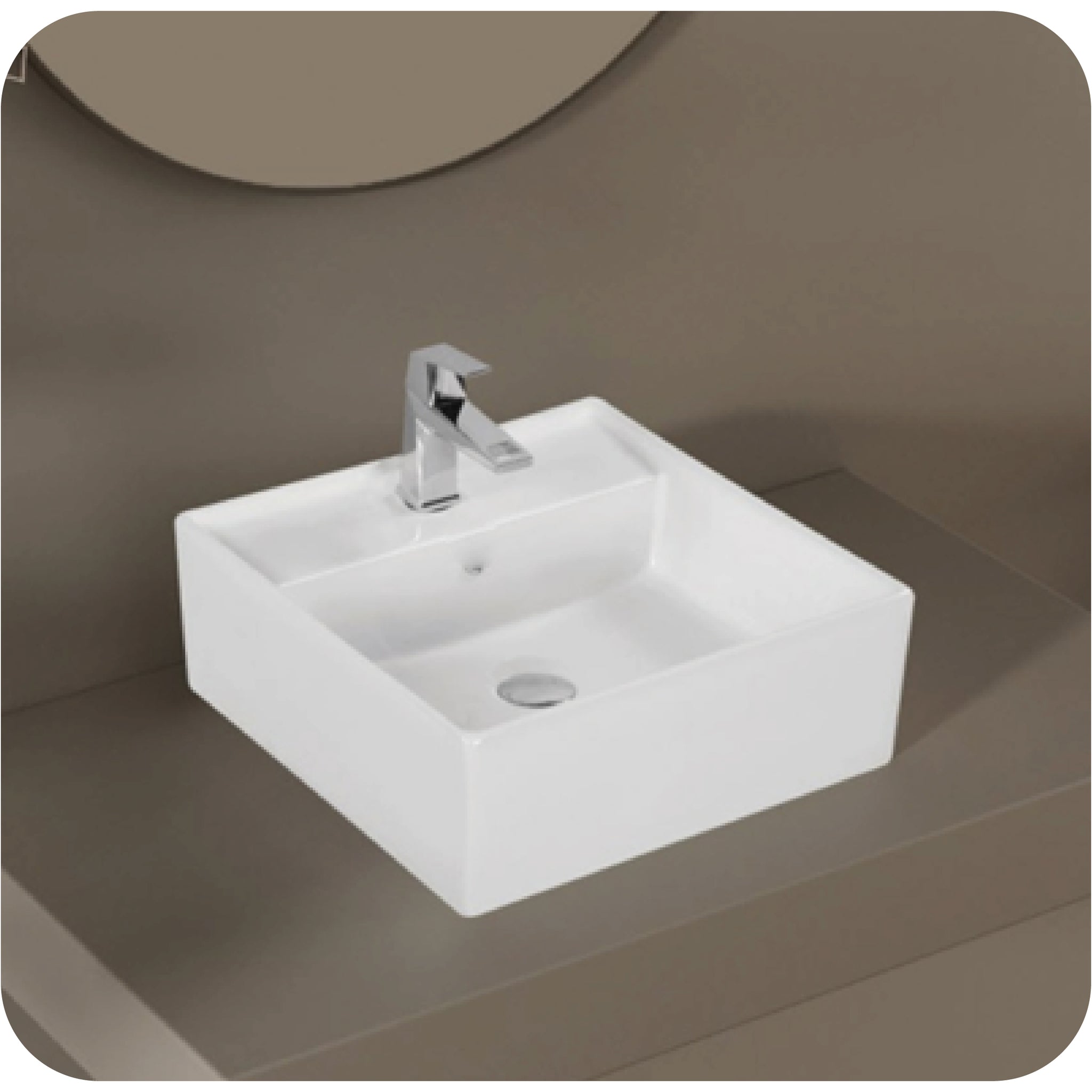 VENEZIA Table Top Basin | Square Bold Design